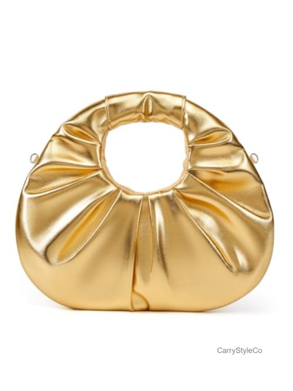 Pleated Clutch Purse for Women PU Leather Evening Handbag with Chain